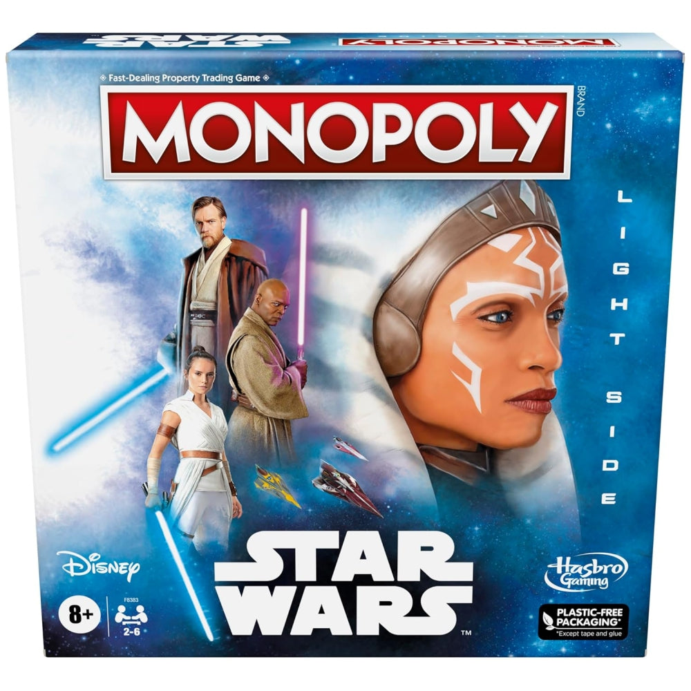 Hasbro Monopoly Star Wars Light Side Edition Board Game – Jedi-Themed Family Game for 2–6 Players (Ages 8+)