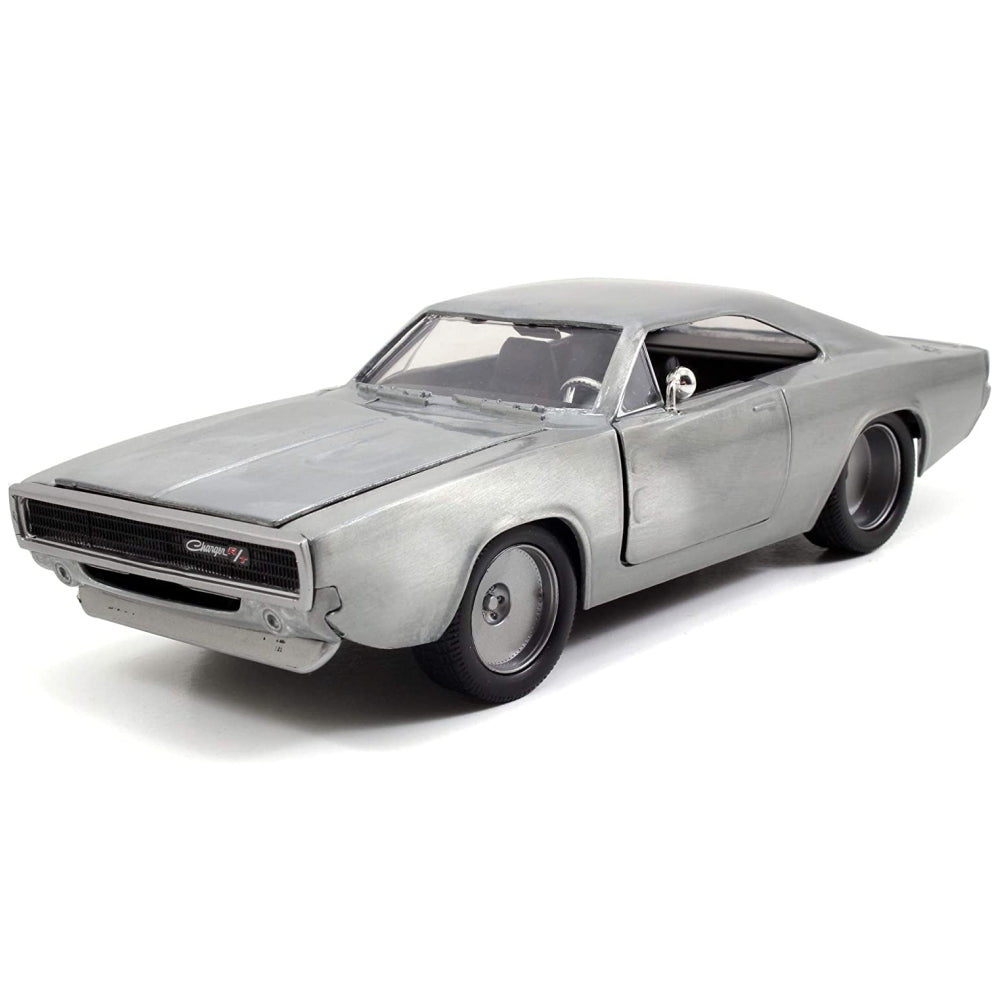 Fast &amp; Furious 1:24 Dom&#39;s 1968 Dodge Charger R/T Die-cast Car Bare Metal
