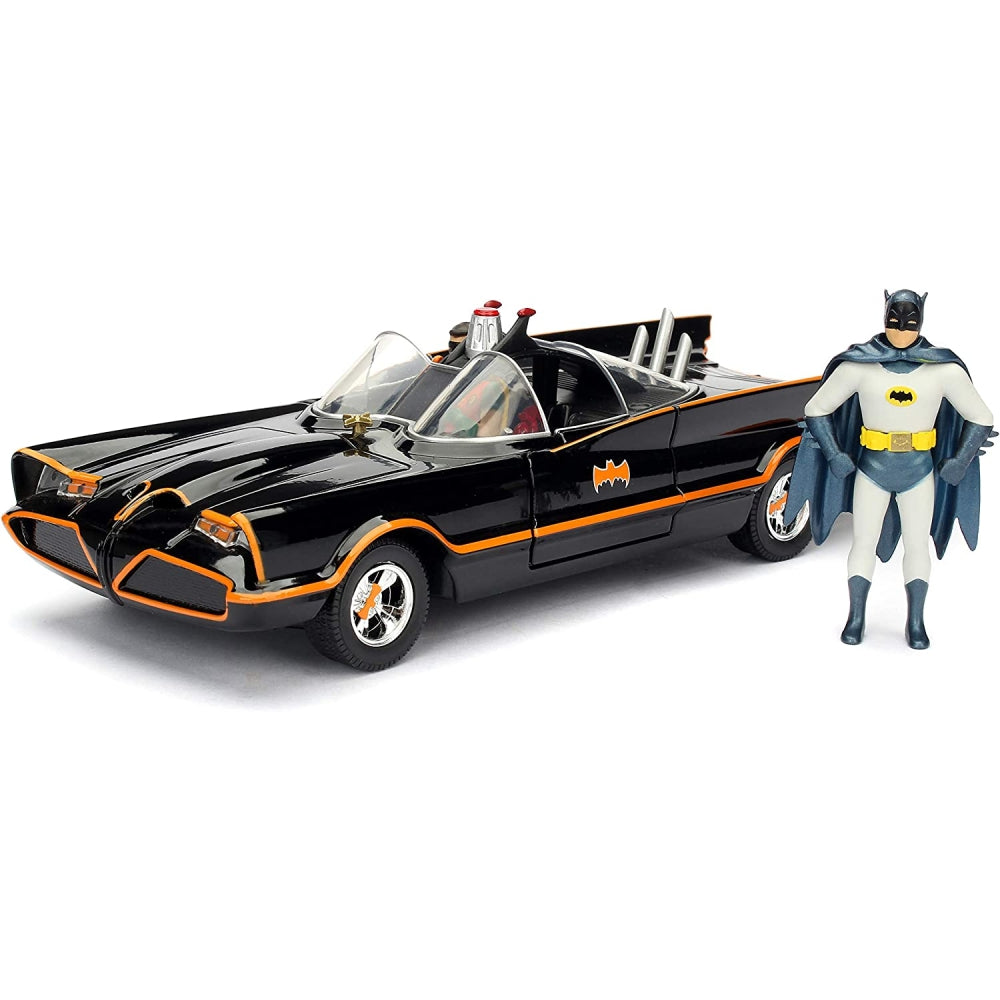 Jada Toys DC Comics 1966 Classic TV Series Batmobile with Batman Figures