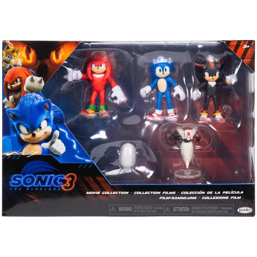 Sonic the Hedgehog 3 Movie Action Figures Multi-Pack – 2.5” Collector Set with Sonic, Knuckles, Shadow, Buzz Bomber & Drone