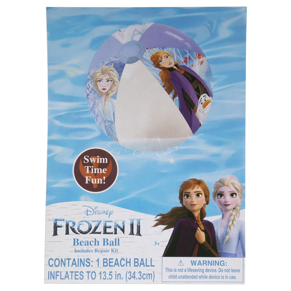 Frozen 2 Inflatable Beach Ball 13.5 in. Anna, Elsa, and Olaf with Vinyl Plastic Repair Kit