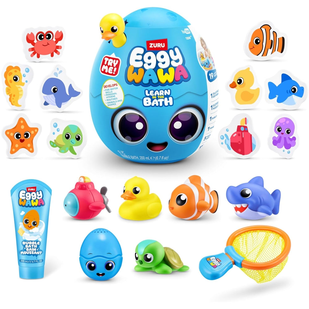 Eggy Wawa Learn in the Bath â€“ Interactive Pre-K Bath Time Toy with Music & Surprises (Assorted)