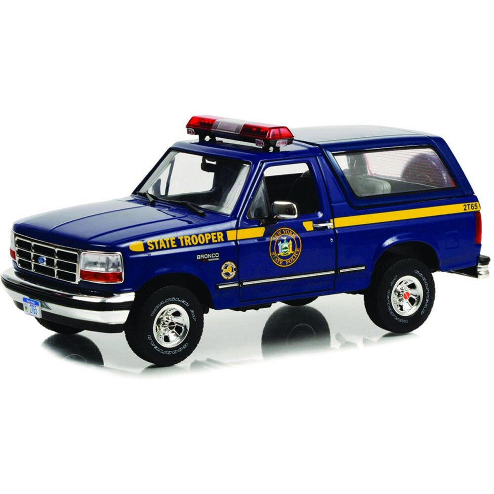Greenlight 1996 Ford Bronco XLT - New York State Police 1:18 Scale Diecast Replica Model