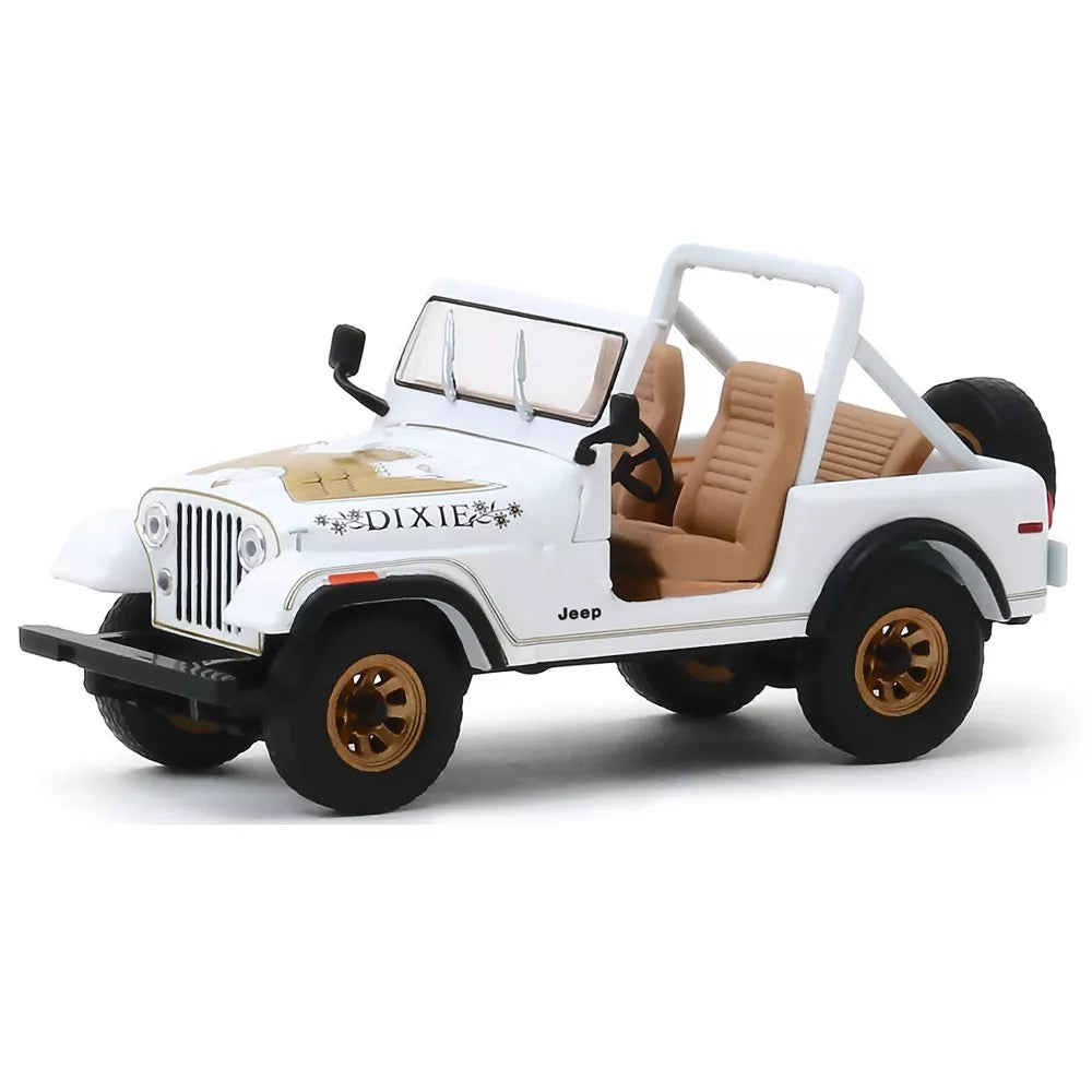 Greenlight 1979 Jeep CJ-7 Golden Eagle "Dixie" White 1/43 Diecast Model Car