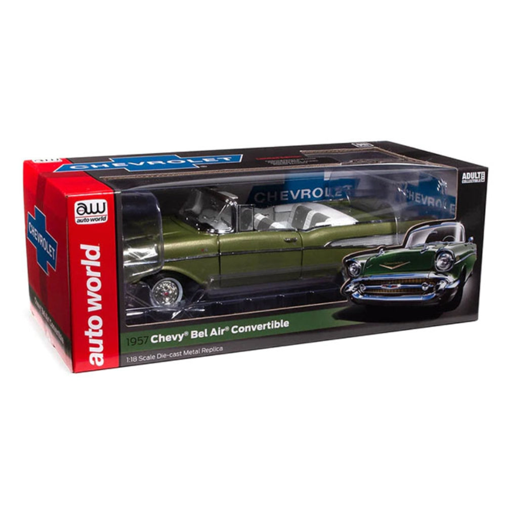 Auto World 1:18 1957 Chevrolet Bel Air Convertible – Laurel Green
