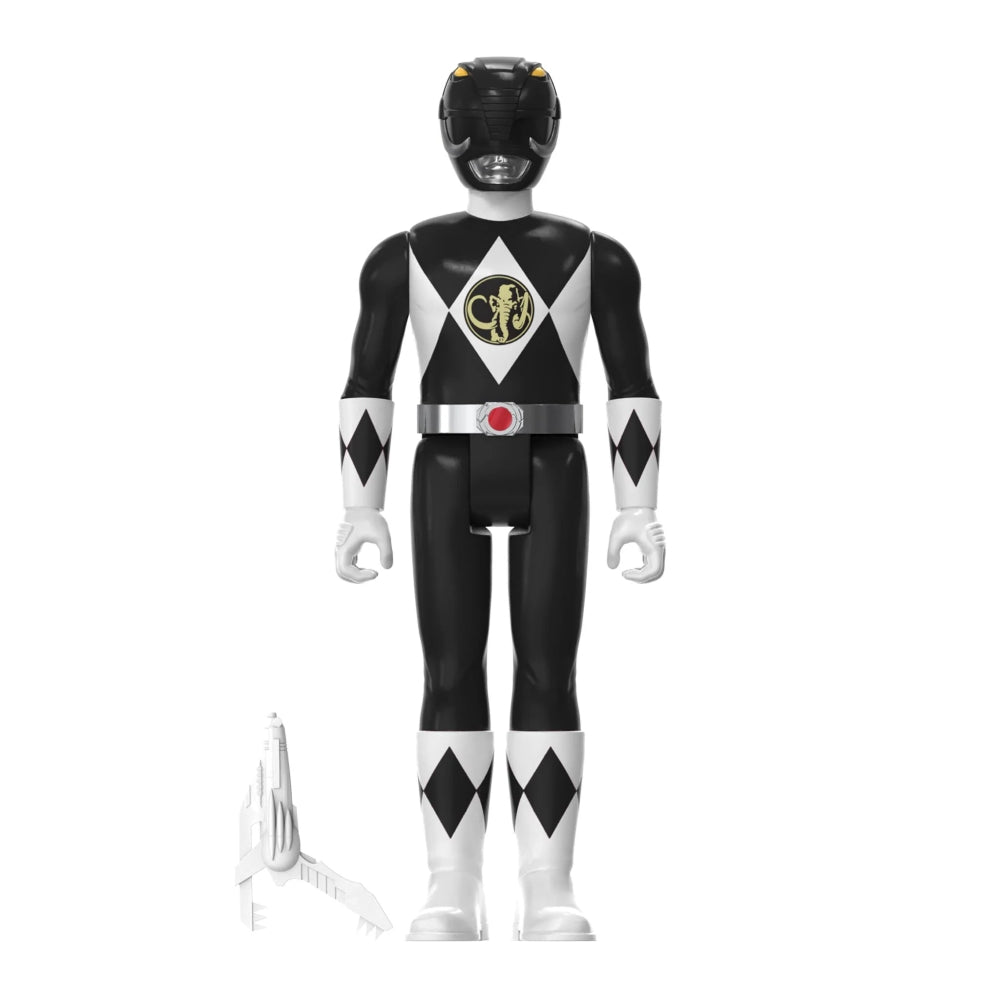 Mighty Morphin Power Rangers ReAction Figures Black Ranger Triangle Box SDCC 2023