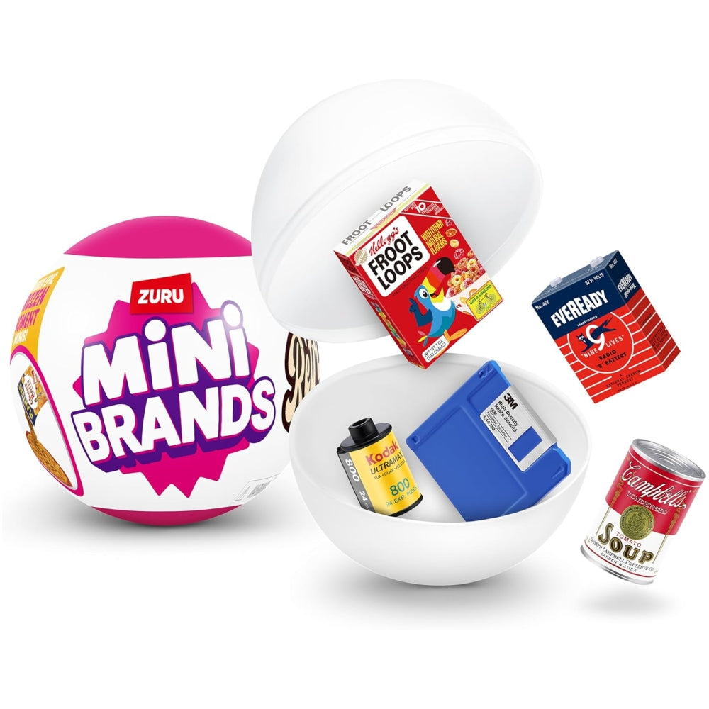 ZURU Mini Brands Retro Single Capsule – Mystery Mini Collectibles (60+ to Collect, Blind Capsule)