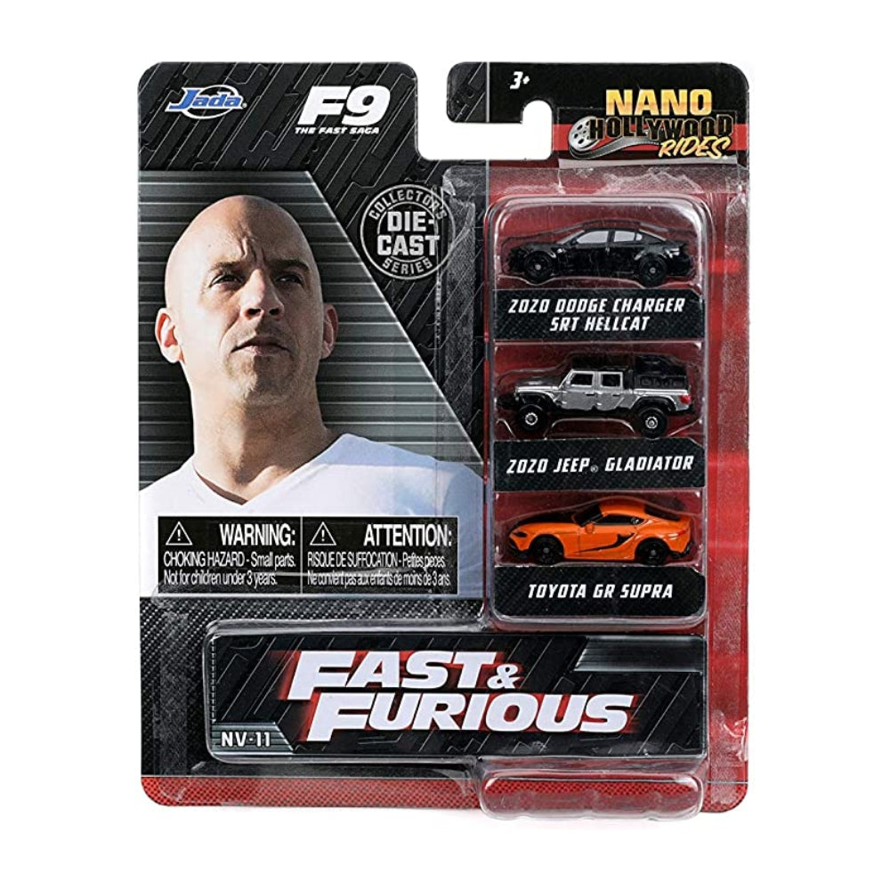 Jada Toys Nano Hollywood Rides Fast & Furious 3 Pack