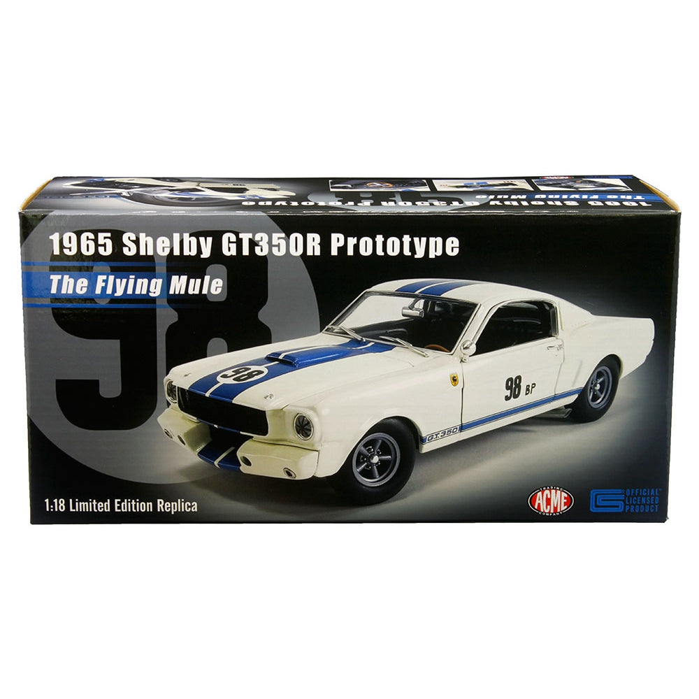 ACME 1:18 1965 Shelby GT350R Prototype The Flying Mule (White with blue stripes)