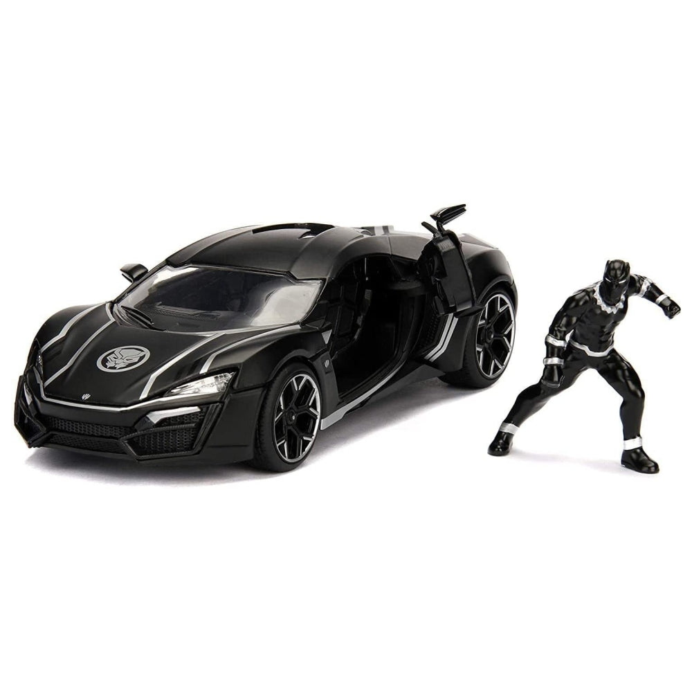 Rubber Marvel Black Panther & Lykan Hypersport Die-cast Car