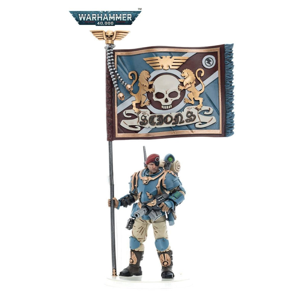 Joy Toy Warhammer 40,000 Astra Militarum Tempestus Scions Squad 55 Kappic Eagles Banner Bearer 1:18 Scale Action Figure