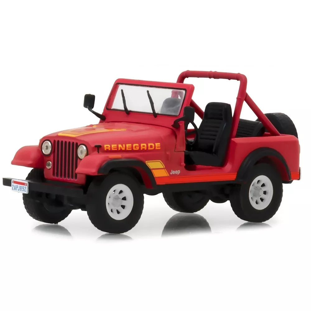 Greenlight 1983 Jeep CJ-7 Renegade Red (Sarah Connor’s) "The Terminator" (1984) Movie 1/43 Diecast Model Car