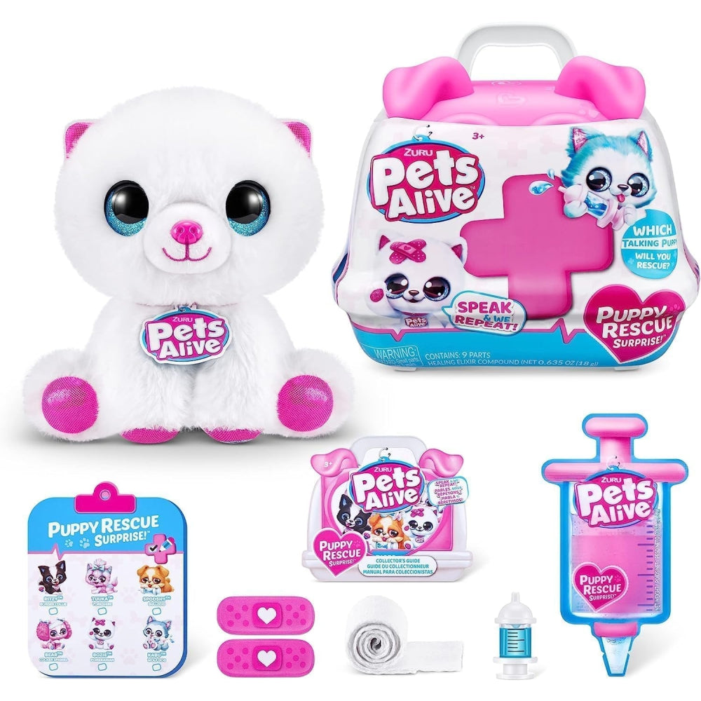 ZURU Pets Alive Pet Shop Surprise Series 3 Interactive Plush – Bulk 12 Pack Assortment (No Inner), Talking Rescue Pet Surprise Toy