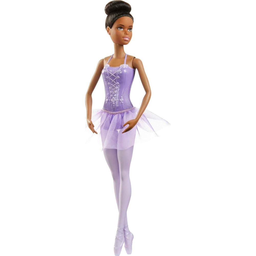 Barbie Ballerina Doll in Purple Removable Tutu with Black Hair in Top Knot