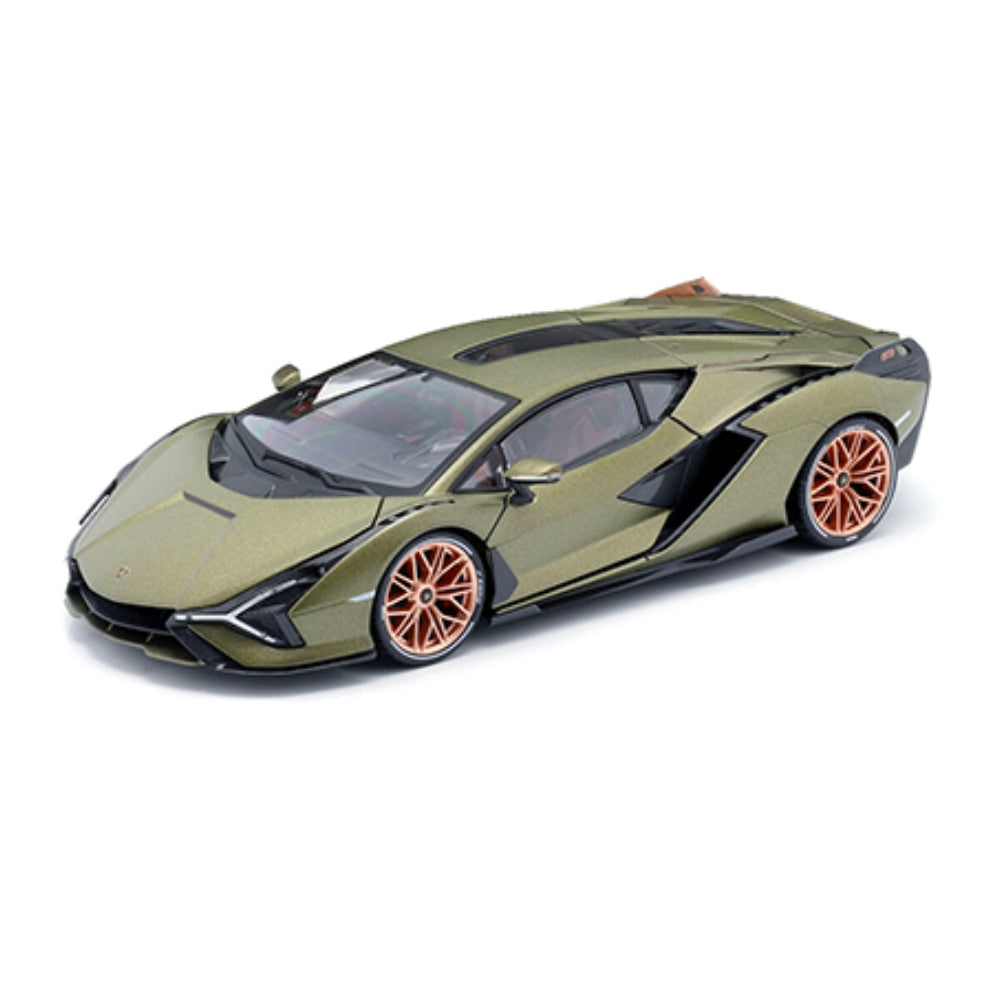 Bburago 1:18 Lamborghini Sian FKP 37 (Matte Green) – Plus Series