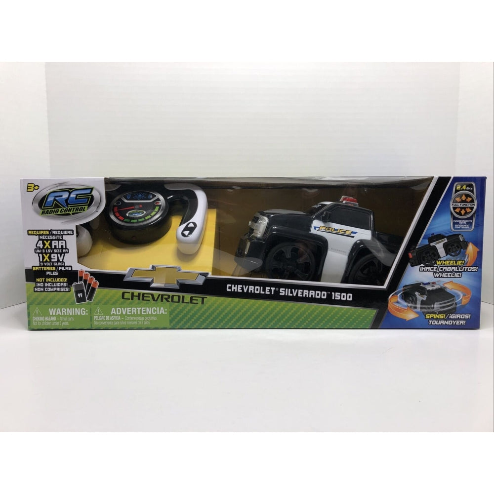 Chevrolet Silverado 1500 Police Radio Control Full Function RC Black and White