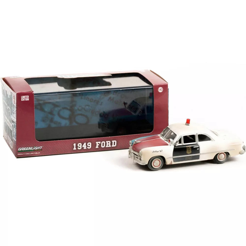 Greenlight 1949 Ford Police Car (Weathered Version) &quot;Tijuana Border Patrol&quot; (Mexico) 1/43 Diecast Model Car