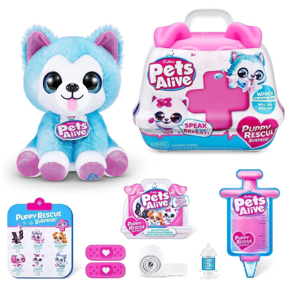 ZURU Pets Alive Pet Shop Surprise Series 3 Interactive Plush – Bulk 12 Pack Assortment (No Inner), Talking Rescue Pet Surprise Toy