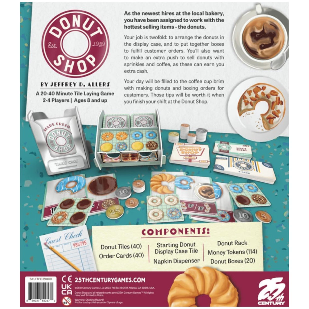 Donut Shop: Build Displays and Box Donuts - Strategy Board Game