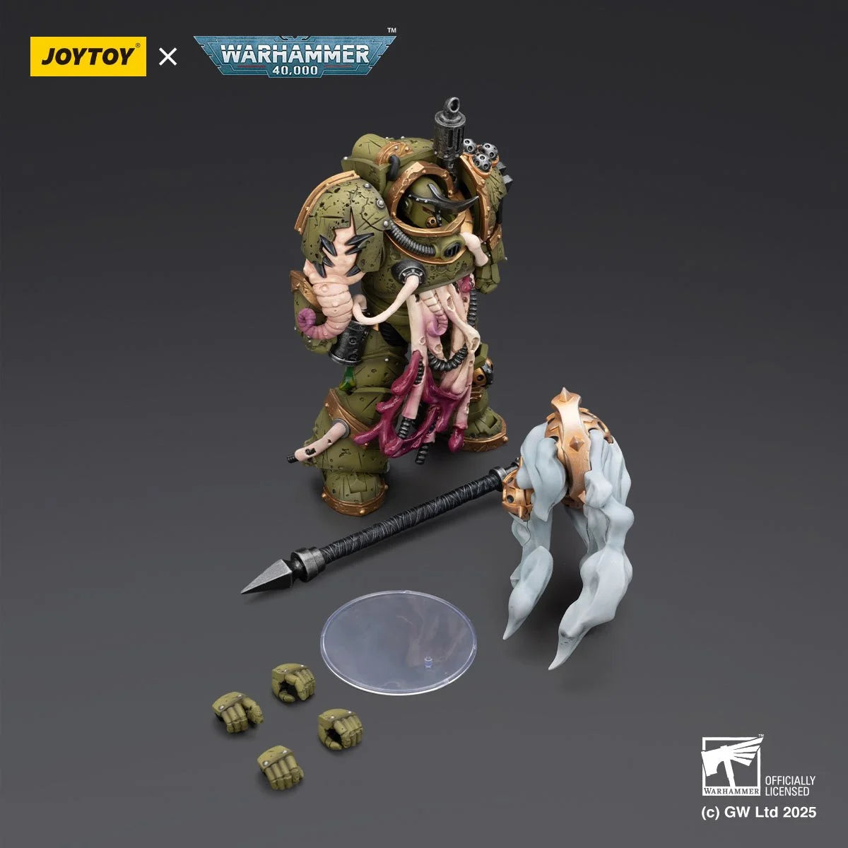 Joy Toy Warhammer 40K Death Guard Blightlord Terminator Action Figure with Flail