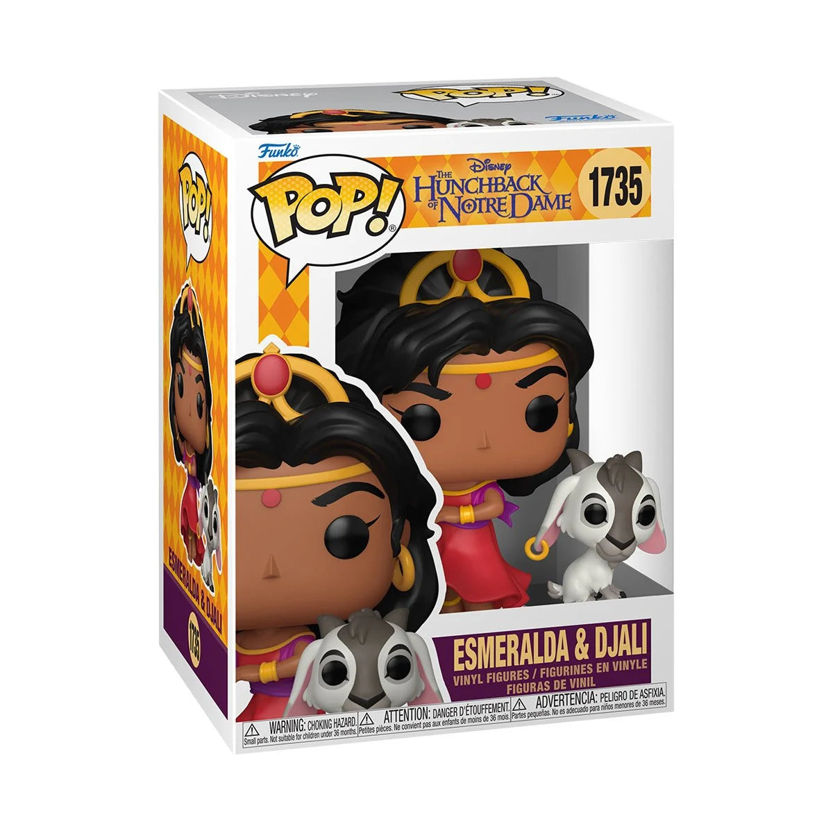 Disney Hunchback of Notre Dame Esmeralda & Djali Funko Pop! #1735 Figure with Buddy