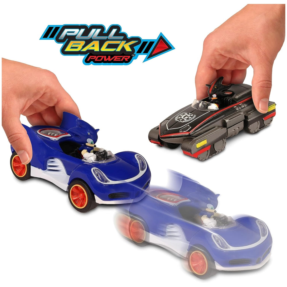 NKOK Sonic Transformed All-Stars Racing Pull Back Action, Two Vehicles
