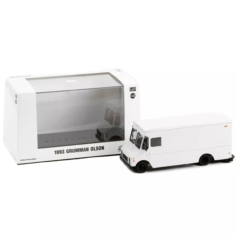 Greenlight 1993 Grumman Olson Van White 1/43 Diecast Model Car