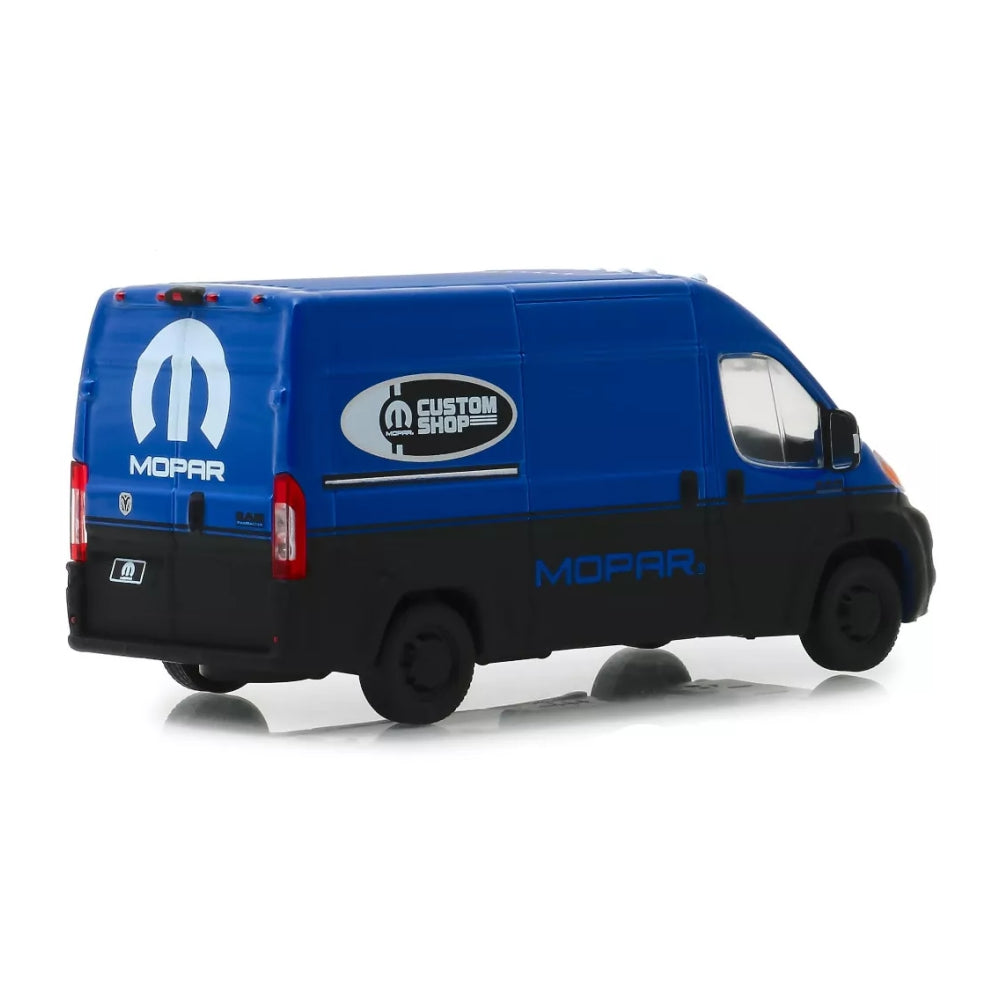 Greenlight 2018 RAM ProMaster 2500 Cargo Van High Roof Blue and Black &quot;MOPAR Custom Shop&quot; 1/43 Diecast Model
