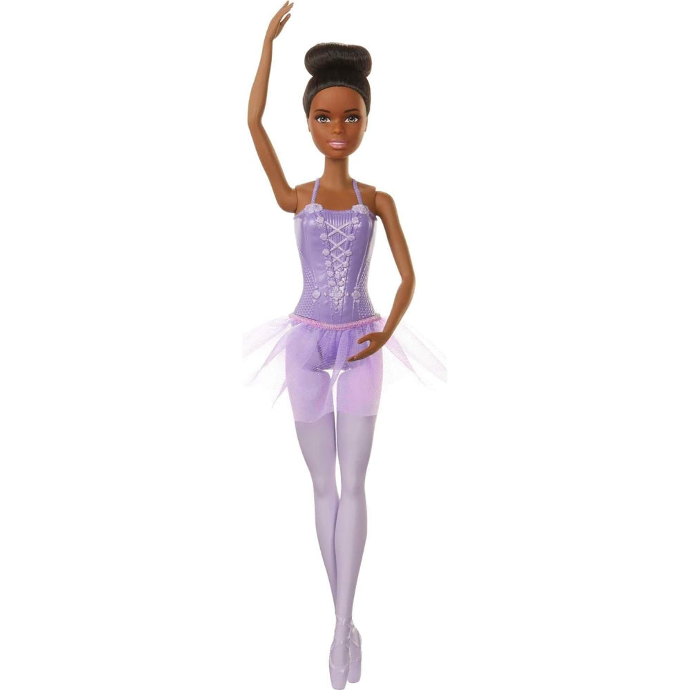 Barbie Ballerina Doll in Purple Removable Tutu with Black Hair in Top Knot