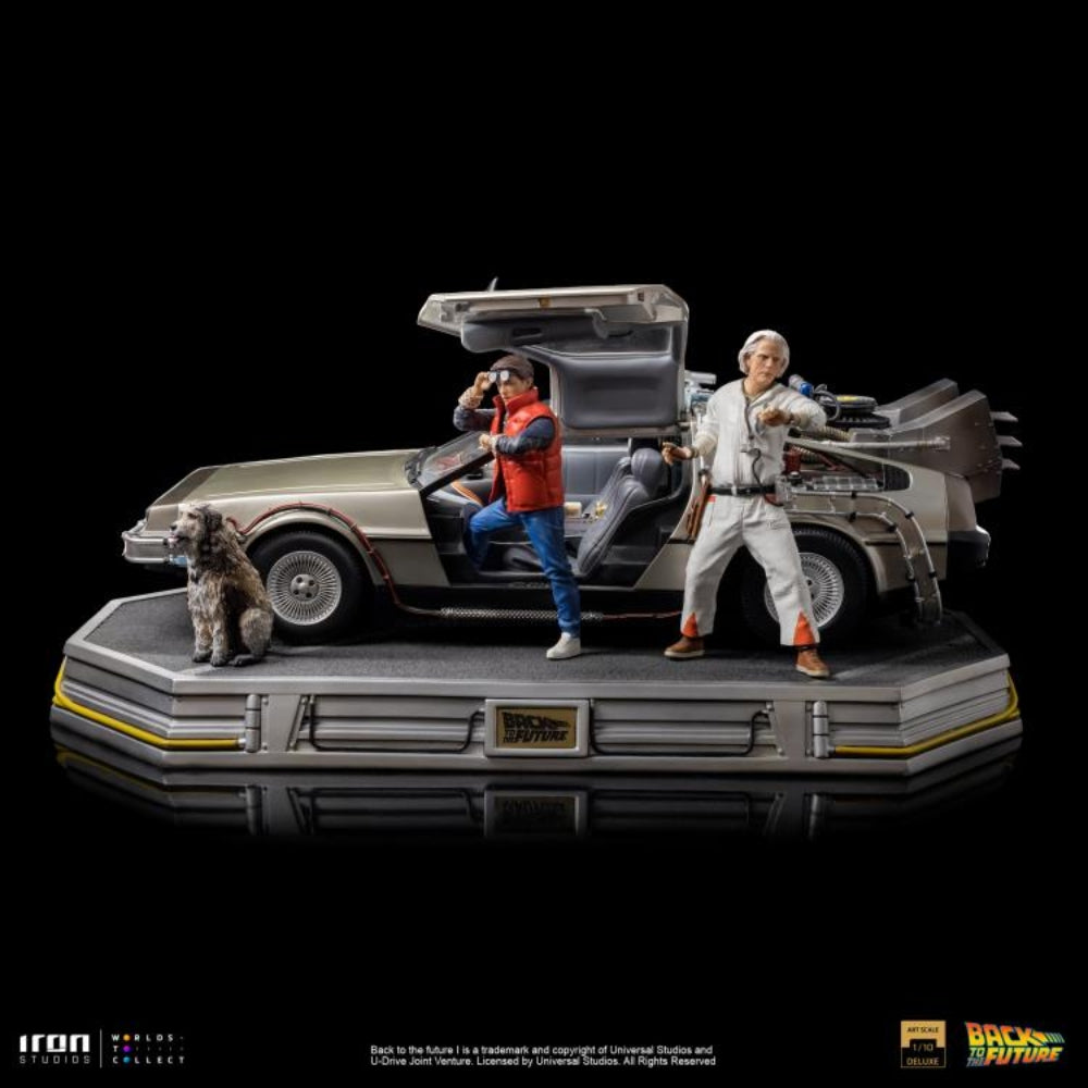 Back to the Future DeLorean (Full Set) 1/10 Art Scale Limited Edition Statue