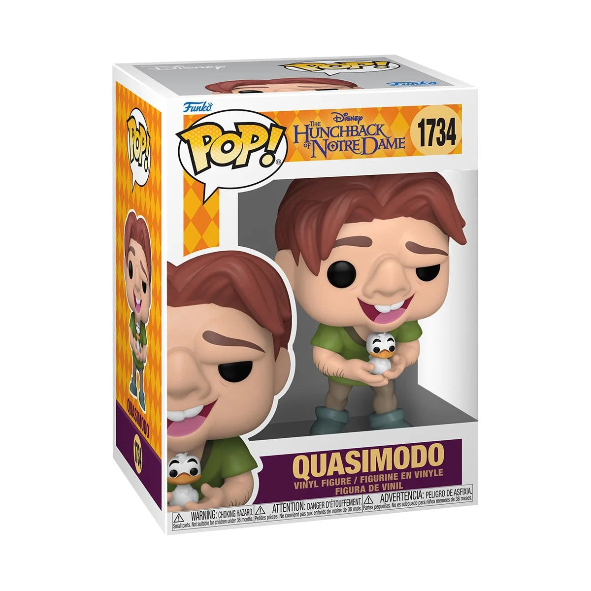 Disney Hunchback of Notre Dame Quasimodo Funko Pop! #1734 with Bird