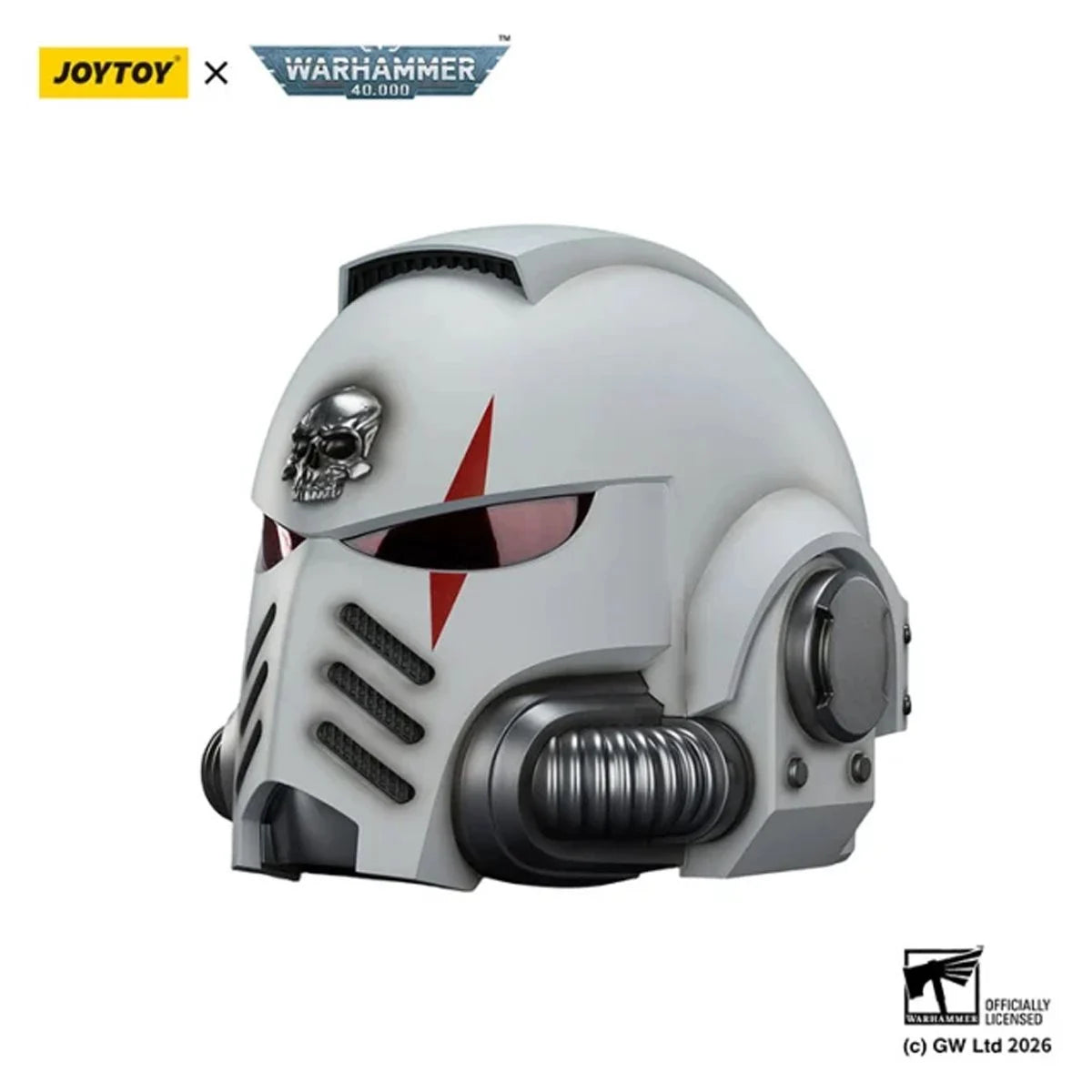 Joy Toy Warhammer 40K White Scars MKX Helmet 1:1 Scale Roleplay Prop Replica with Light-Up Feature