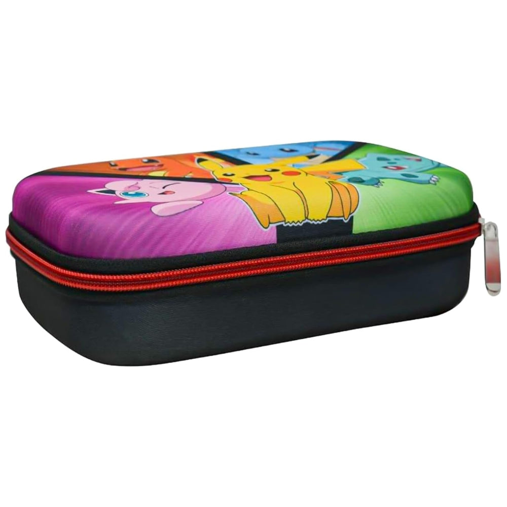 Pokémon Characters Pencil Case with Zipper Closure – Pikachu, Charmander, Squirtle & Bulbasaur Storage Pouch