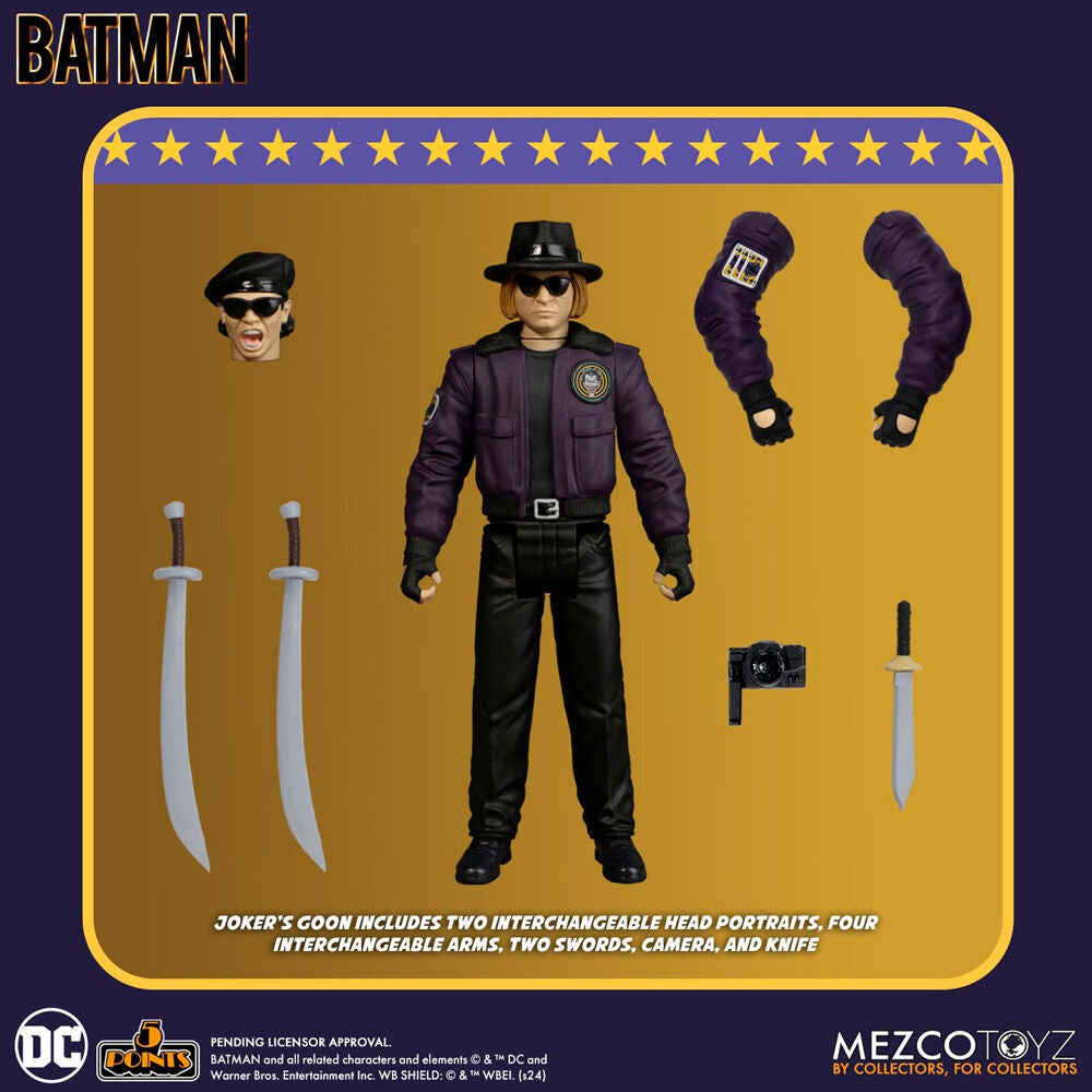 DC Comics Batman 1989 Joker’s Goon Action Figure 9.5cm | Collectible with Interchangeable Parts