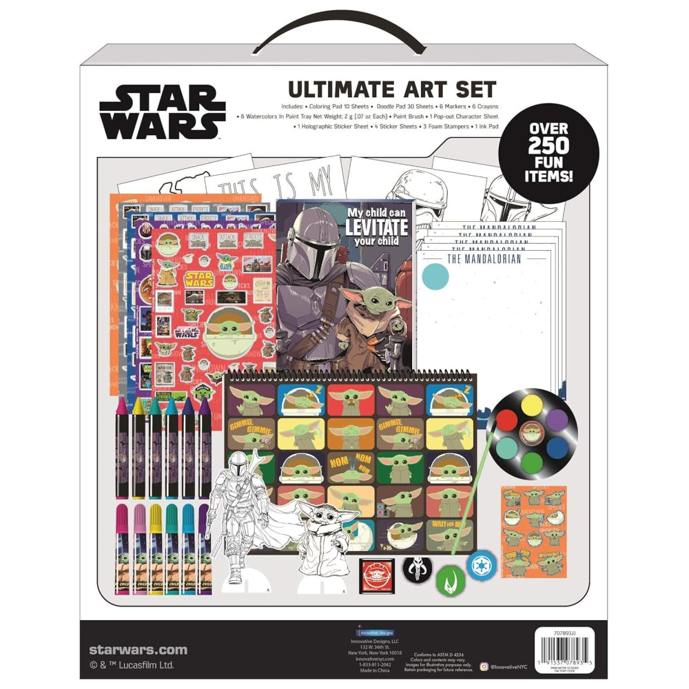 Star Wars The Mandalorian Baby Yoda Mega Art Set – Giant Kids Art & Coloring Kit