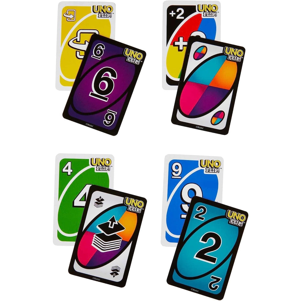 Mattel Games UNO FLIP! Family Card Game, with 112 Cards in a Sturdy Storage Tin