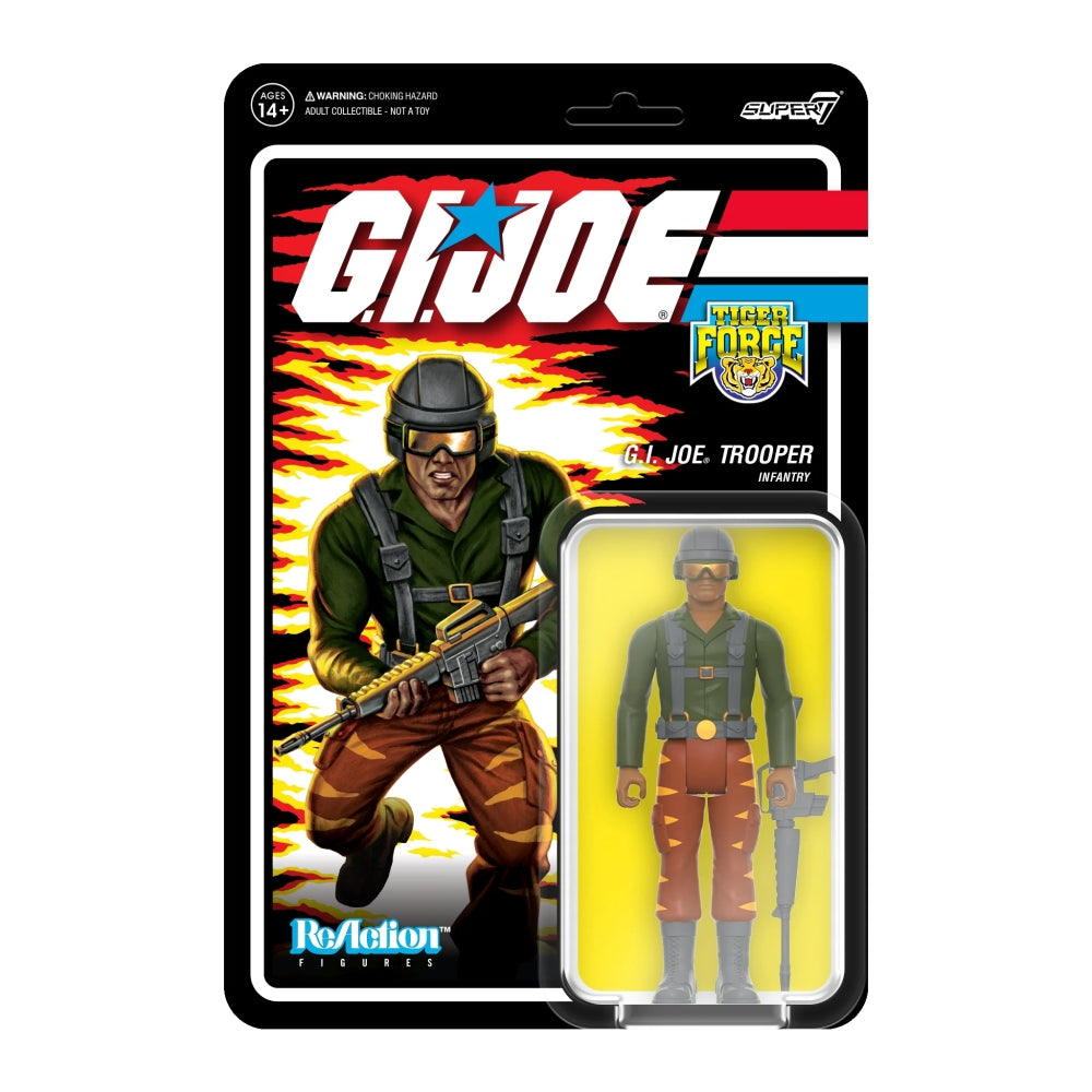 G.I. Joe ReAction Figures Wave 6 Tiger Force Greenshirt Goggles Down (Brown)