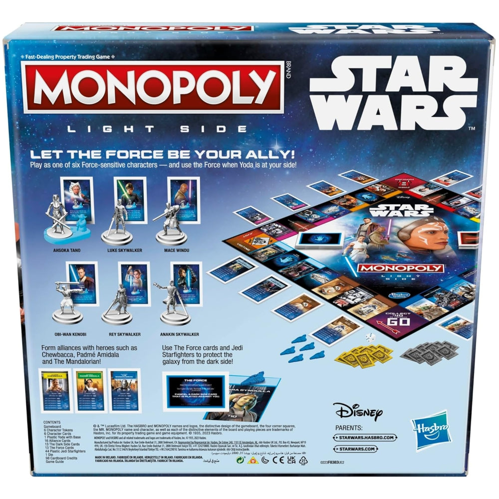 Hasbro Monopoly Star Wars Light Side Edition Board Game – Jedi-Themed Family Game for 2–6 Players (Ages 8+)