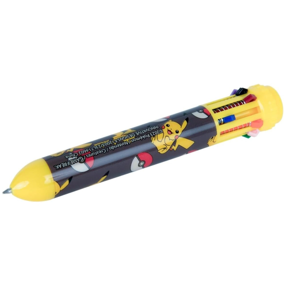 Pokémon Pikachu 10-Color Retractable Pen (10-in-1 Multicolor Click Pen)
