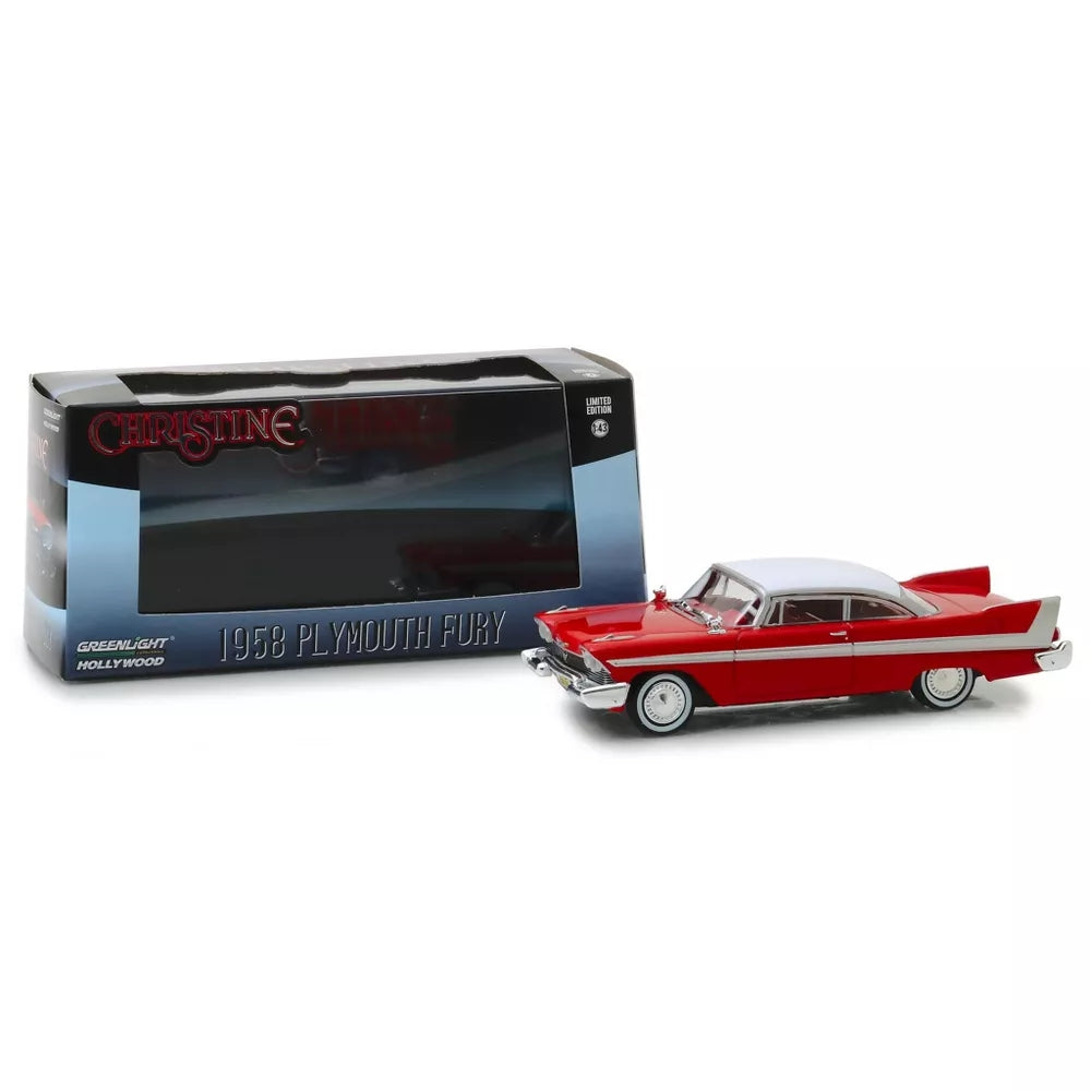 Greenlight 1958 Plymouth Fury Red &quot;Christine&quot; (1983) Movie 1/43 Diecast Model Car