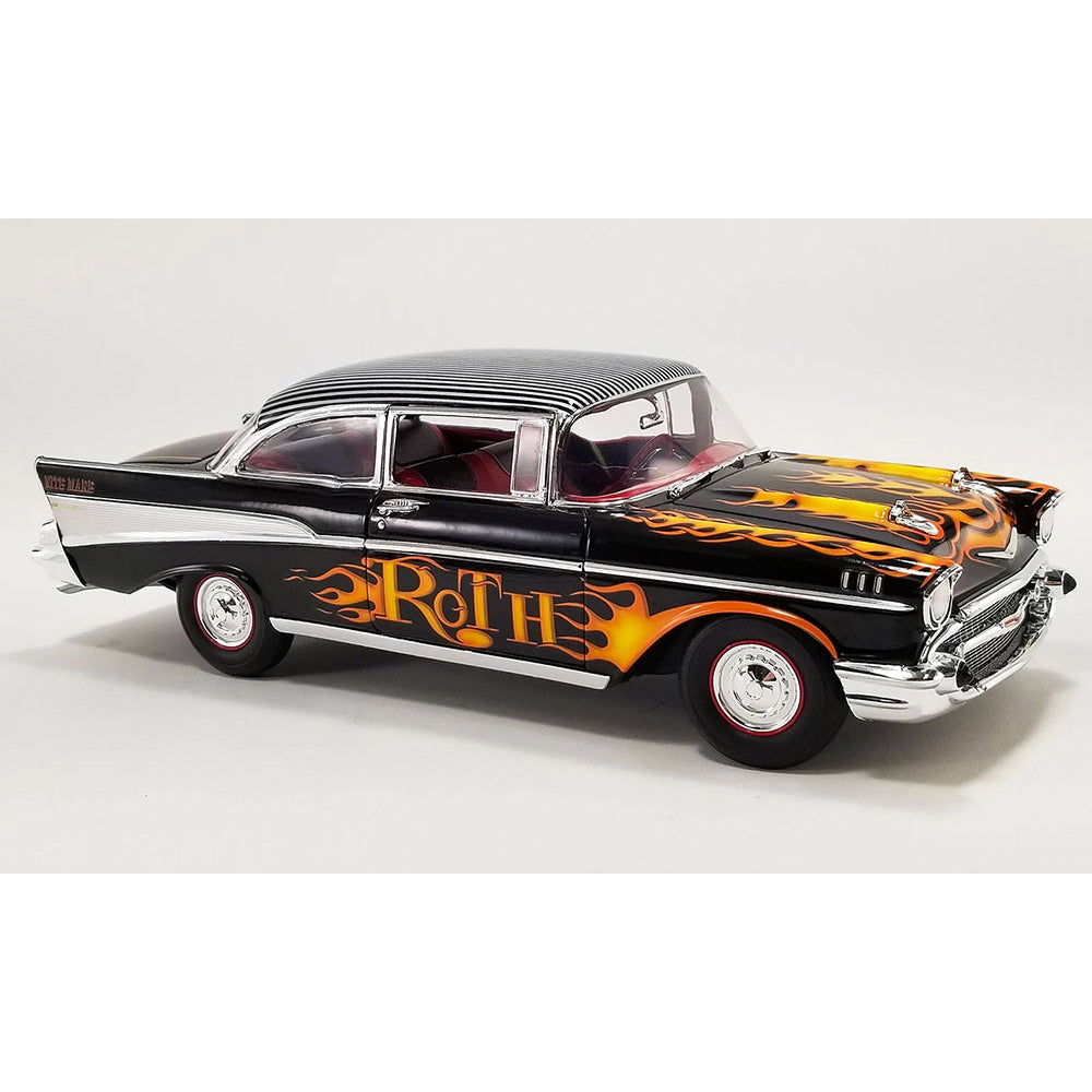 ACME 1:18 1957 Chevrolet Bel Air (Black with Flames)