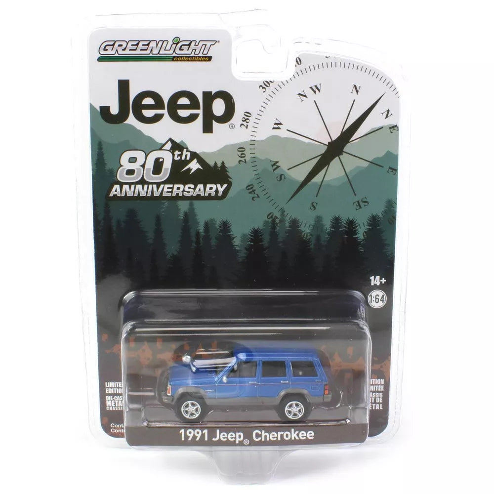 Greenlight 1/64 1991 Jeep Cherokee, Jeep 80th Ann., Anniversary Collection Series 14