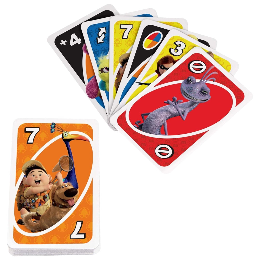 Mattel Games UNO Pixar 25th Anniversary Card Game with 112 Cards &amp; Instructions in Storage Tin