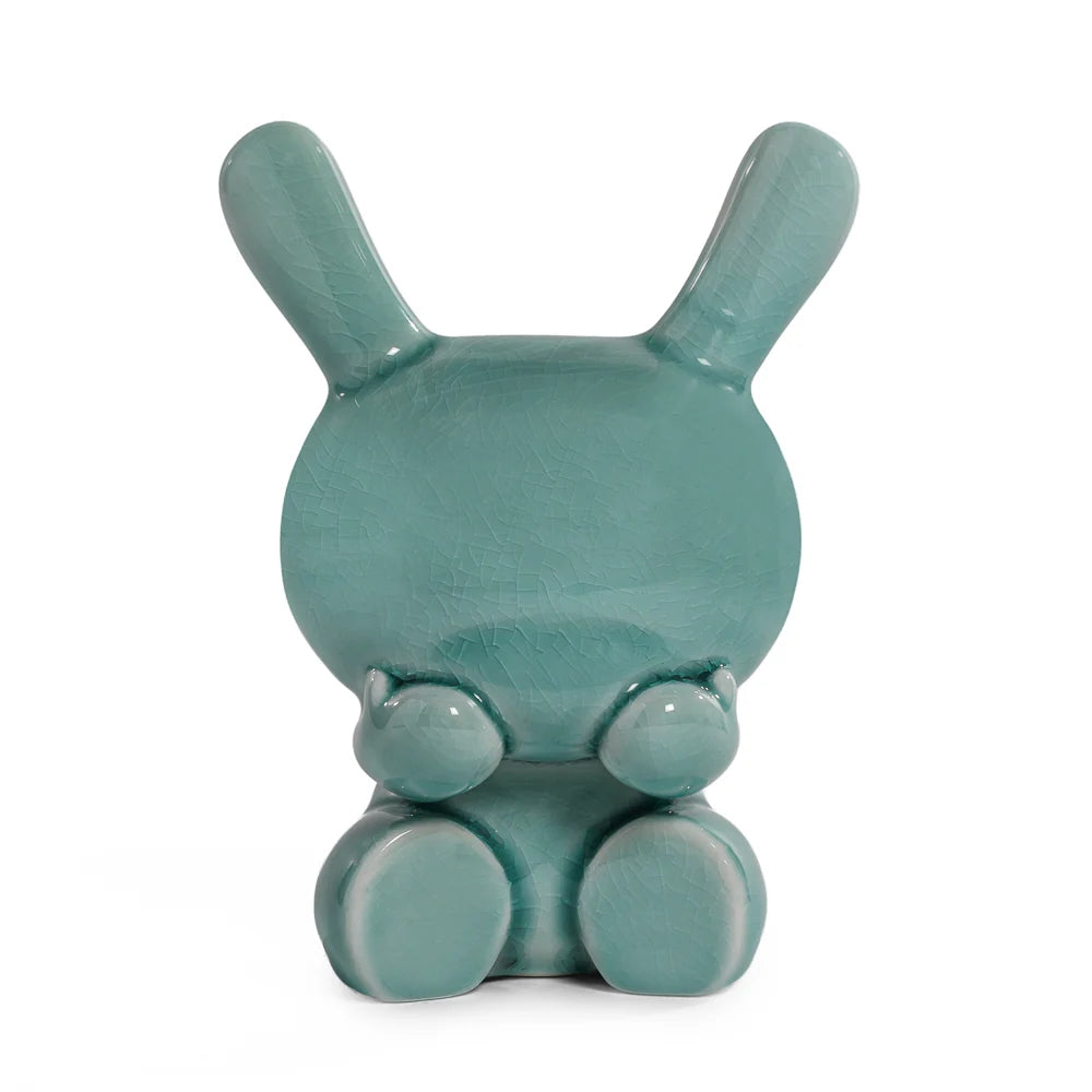 Three Wise Dunnys 5&quot; Porcelain 3-Pack- Blue Mist Crackle Glaze