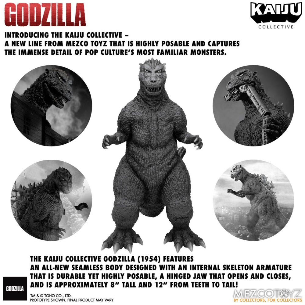 Kaiju Collective Godzilla (1954) Black-and-White Edition Figure