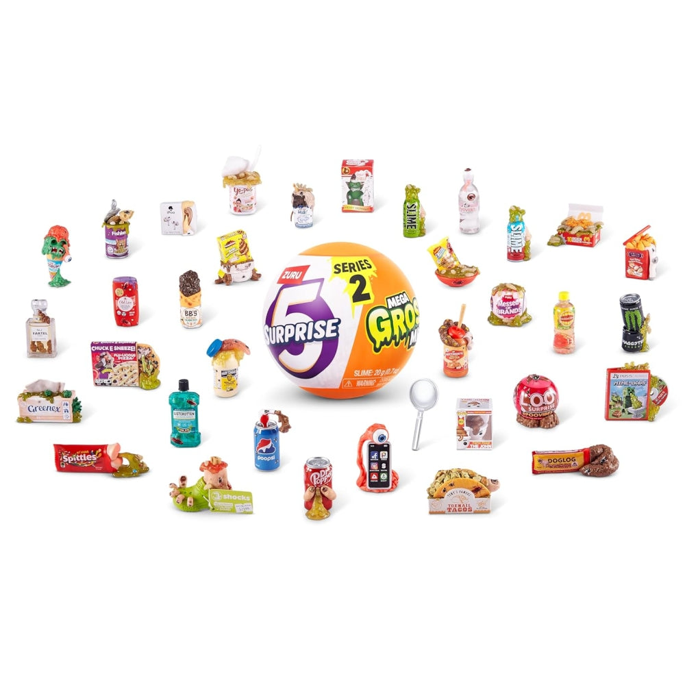 ZURU 5 Surprise Mega Gross Minis Series 2 – Mystery Collectible Capsule with Mini Parody Toys, Slime & Surprises