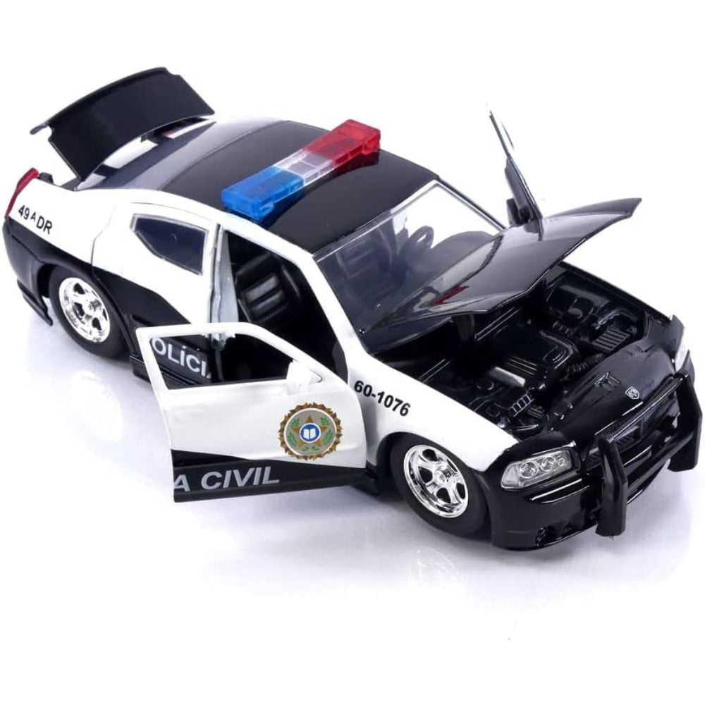 Fast &amp; Furious 1:24 2006 Dodge Charger Police Car Die-Cast Car