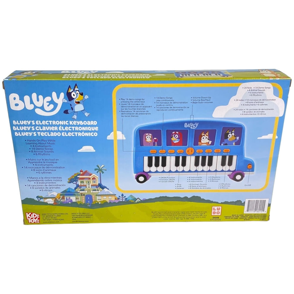 Bluey Bus Electronic Keyboard – Learn to Play Piano Music Toy for Kids & Preschoolers (Ages 3+)