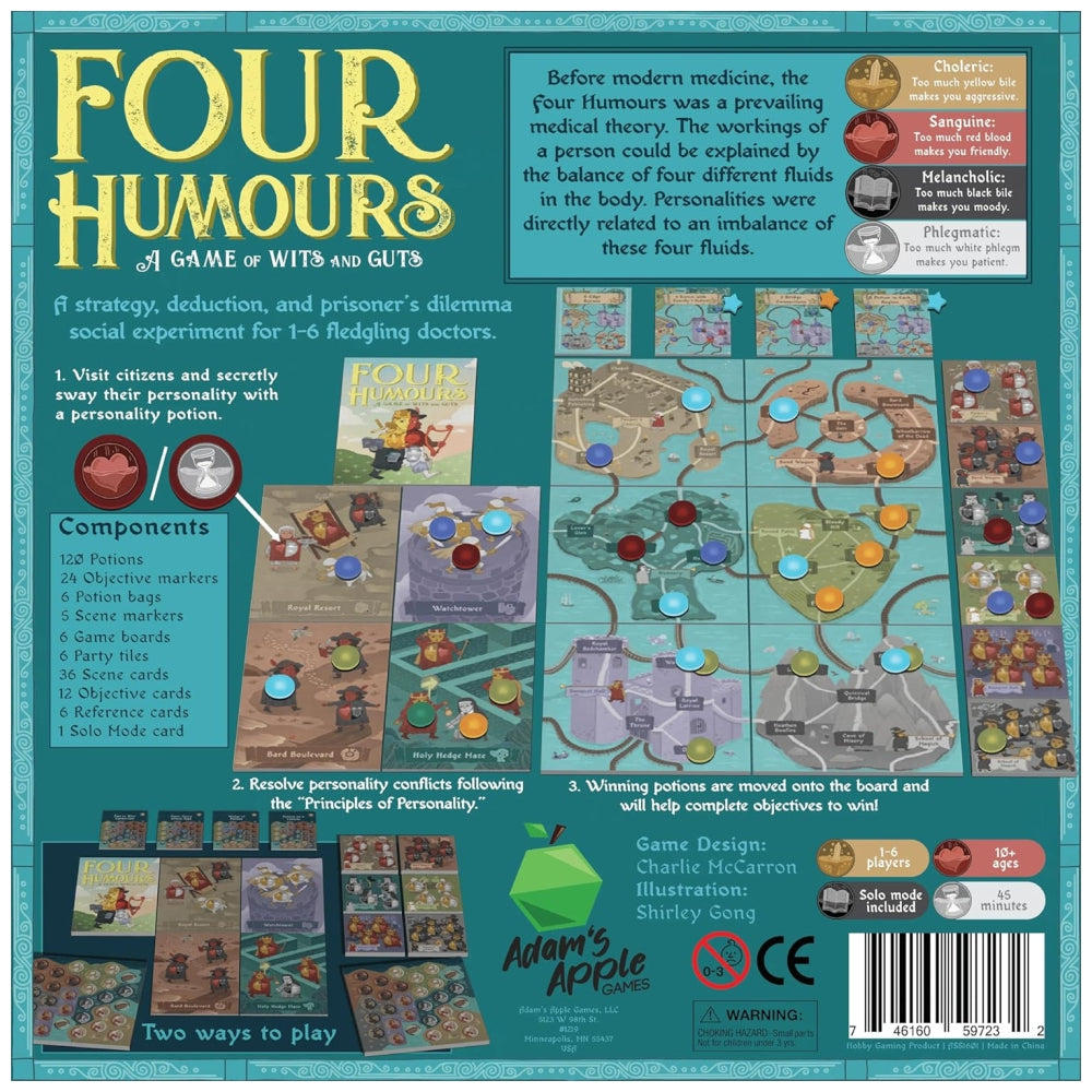 Four Humours - The Board Game, Ages 10 and Up