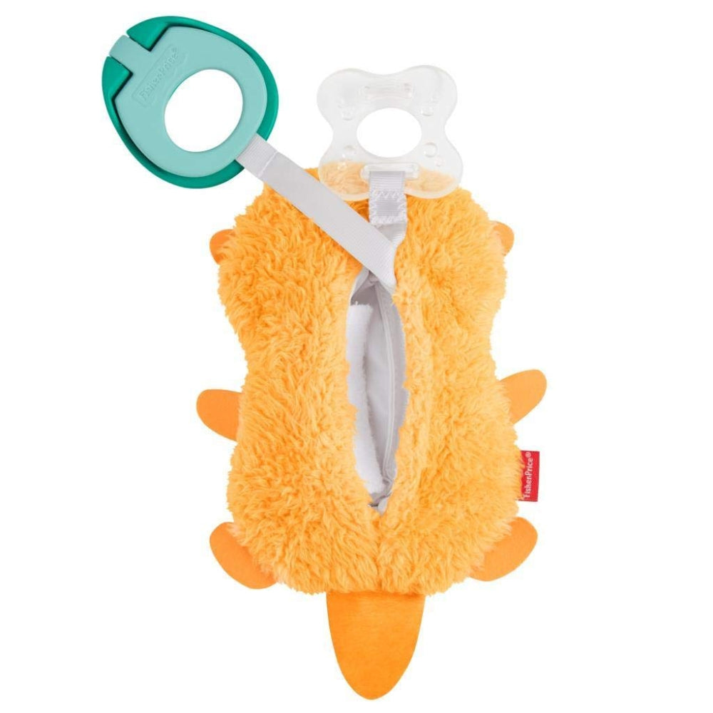 Fisher-Price Clipimals Universal Pacifier Holder – Soft Plush Otter Clip for Babies